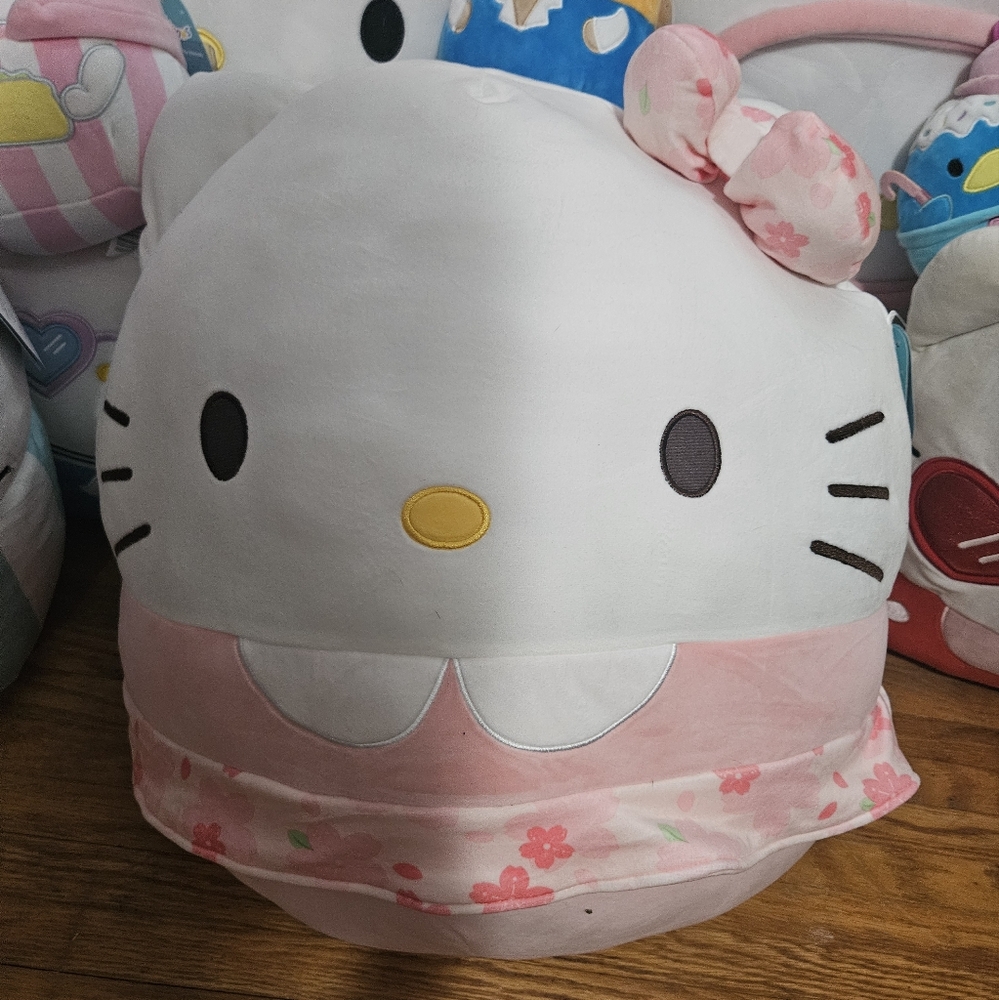 NWT Hello Kitty Cherry Blossom Squishmallow 16 inch Plush